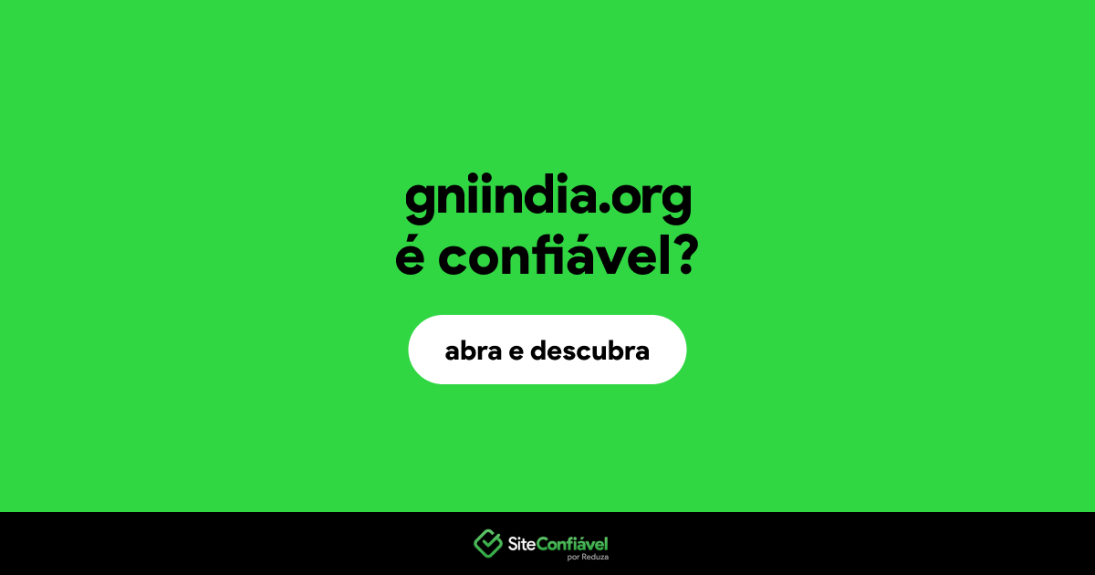 O site gniindia.org é confiável?
