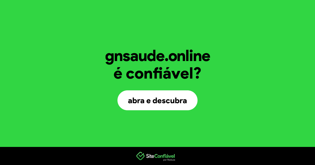 O site gnsaude.online é confiável?