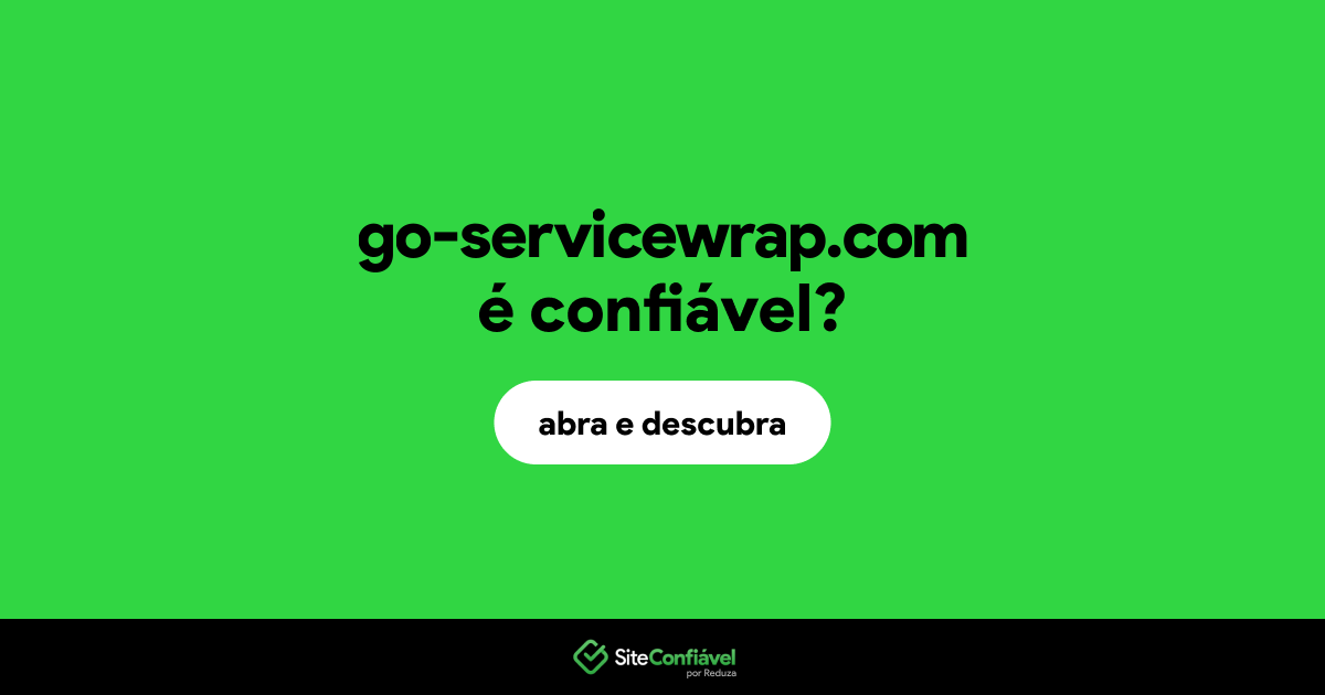 O site go-servicewrap.com é confiável?