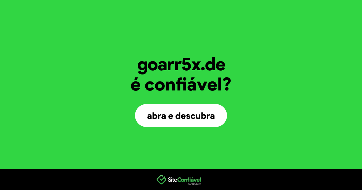O site goarr5x.de é confiável?