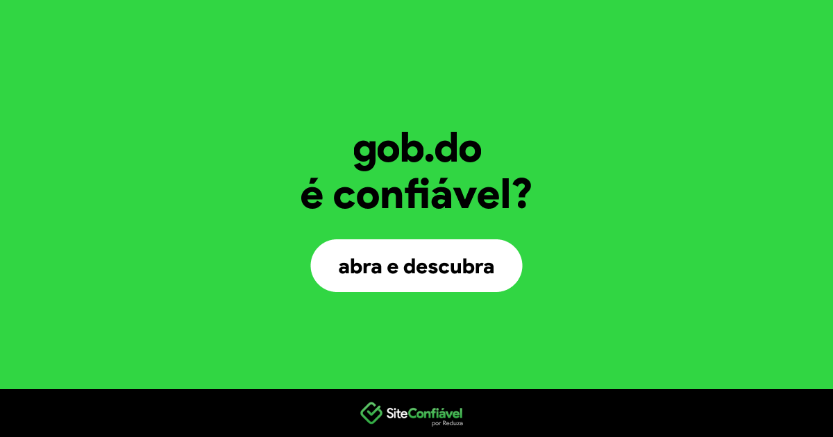 O site gob.do é confiável?