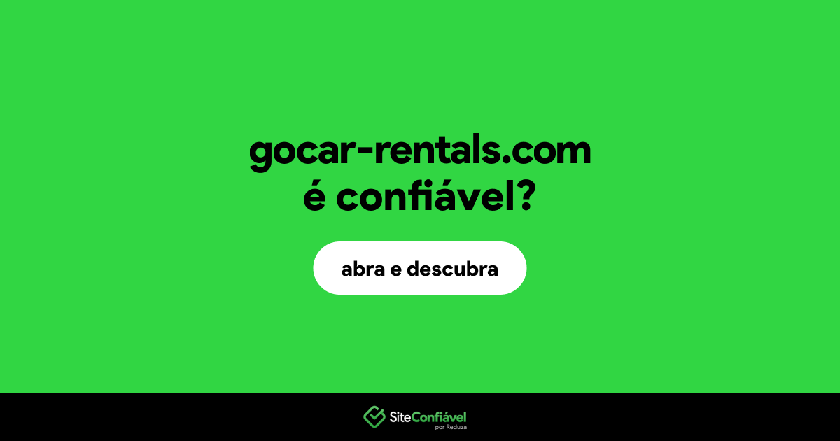 O site gocar-rentals.com é confiável?