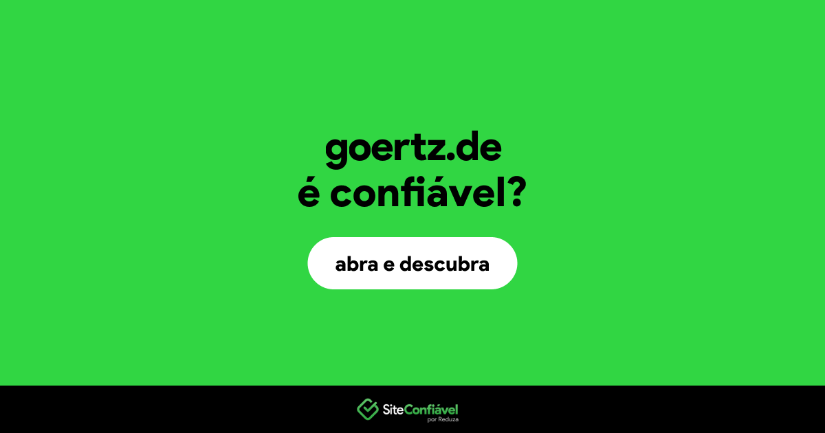 O site goertz.de é confiável?