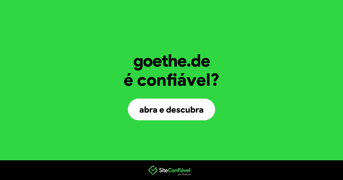 O site goethe.de é confiável?