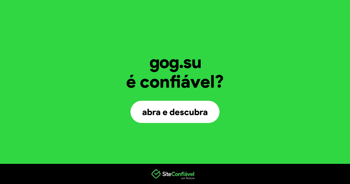 O site gog.su é confiável?