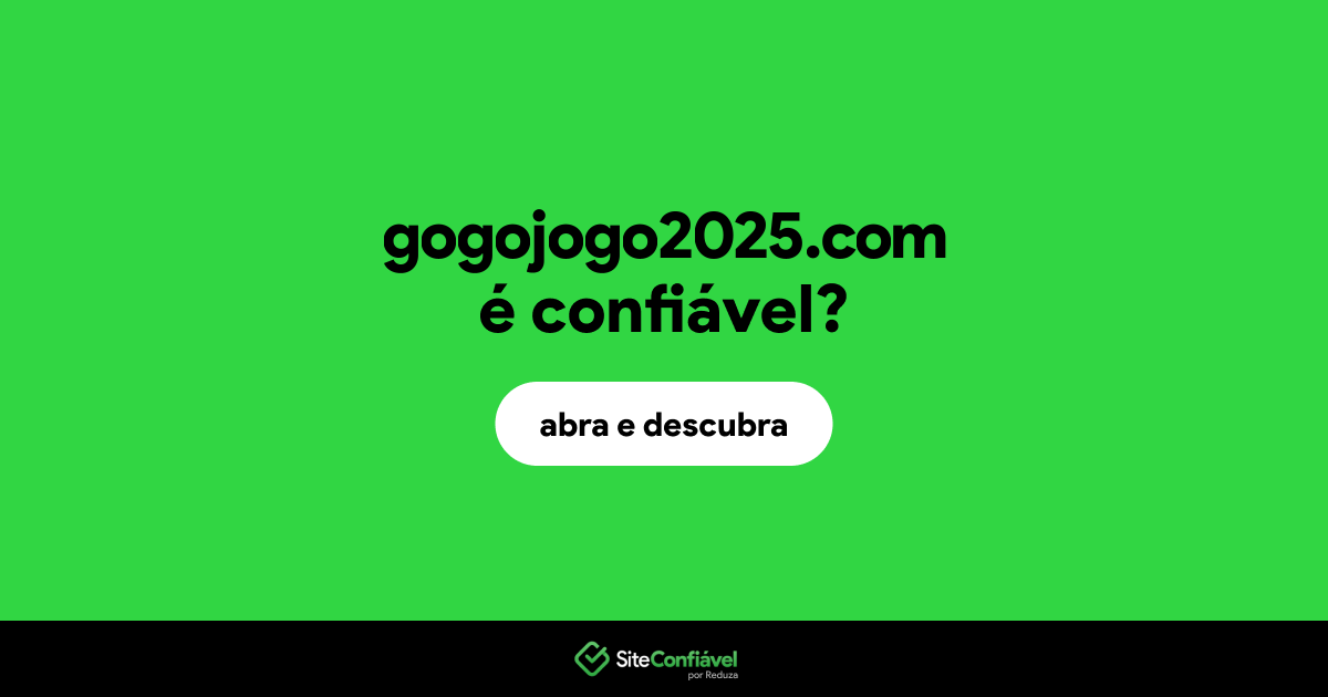 O site gogojogo2025.com é confiável?
