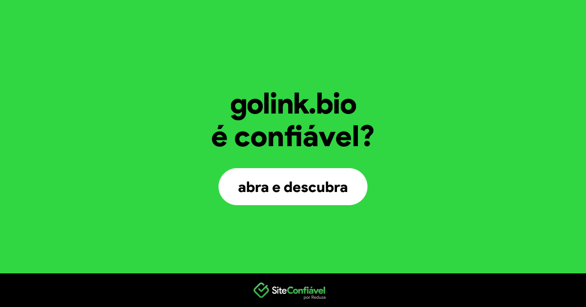 O site golink.bio é confiável?