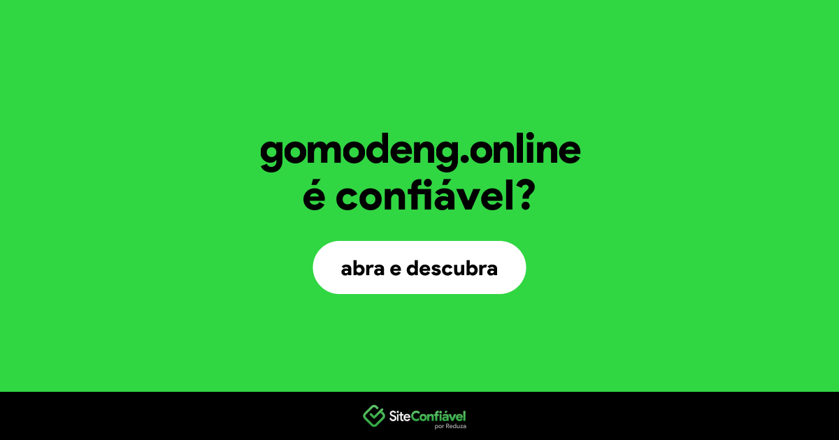 O site gomodeng.online é confiável?