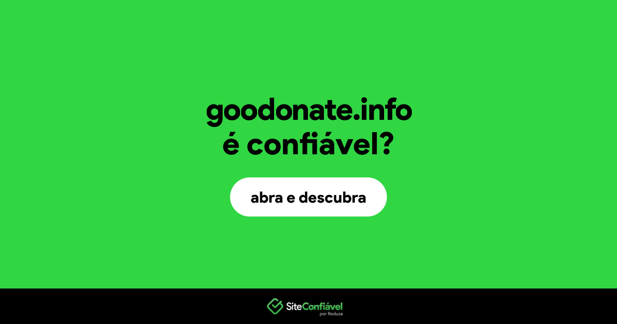 O site goodonate.info é confiável?