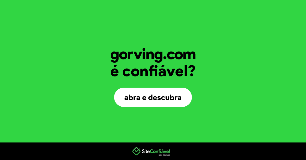 O site gorving.com é confiável?
