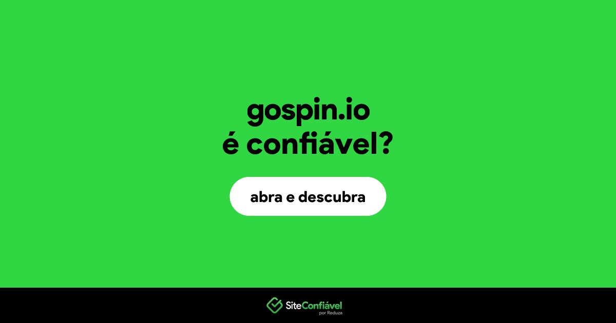 O site gospin.io é confiável?