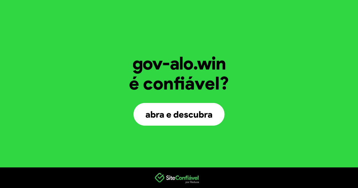 O site gov-alo.win é confiável?