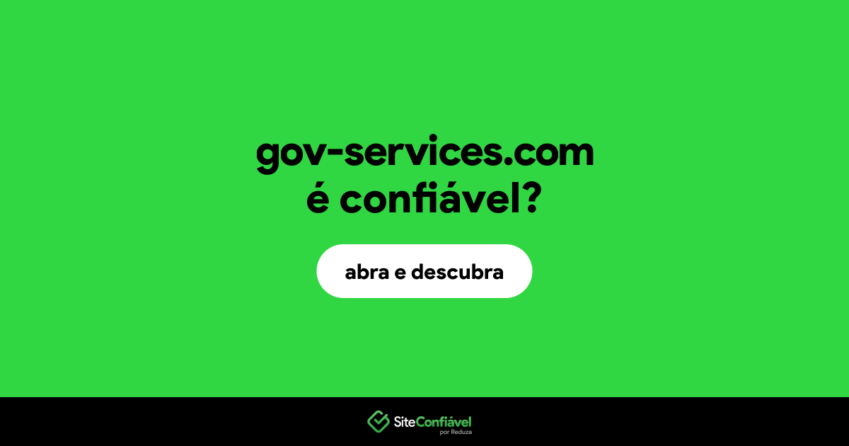 O site gov-services.com é confiável?