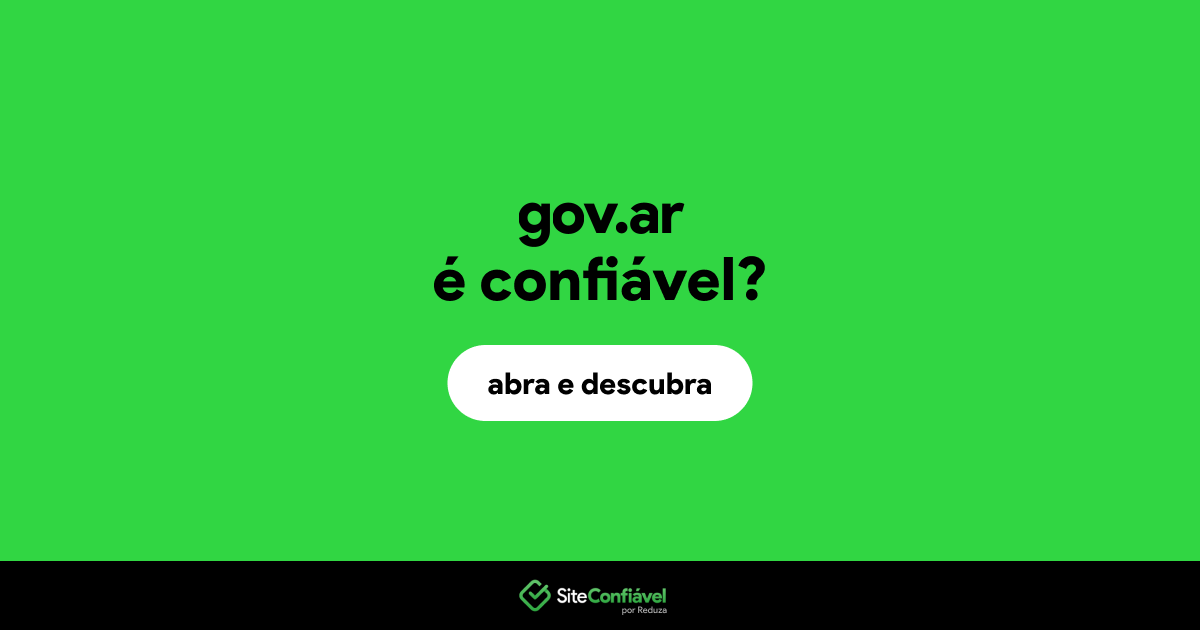 O site gov.ar é confiável?