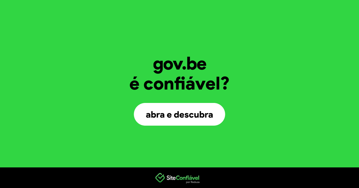 O site gov.be é confiável?