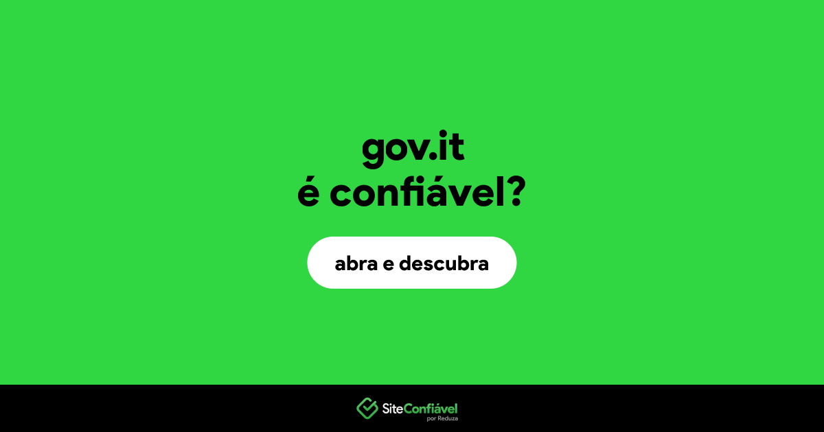 O site gov.it é confiável?