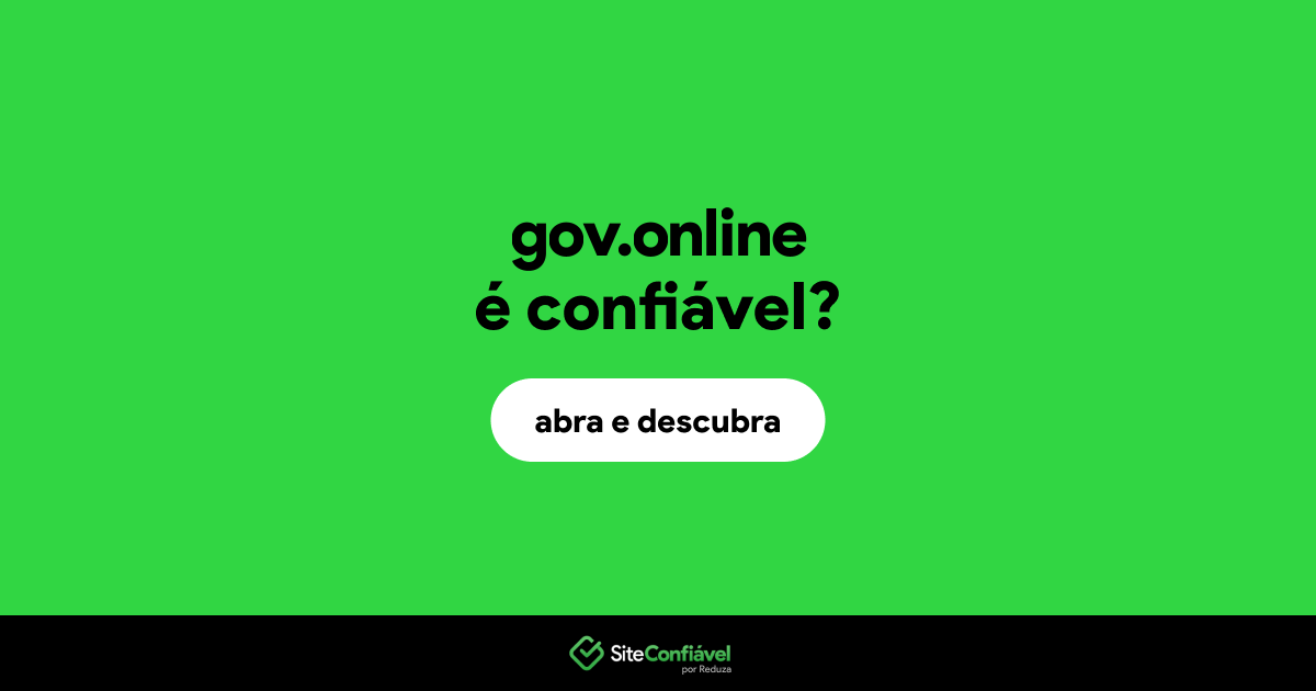 O site gov.online é confiável?