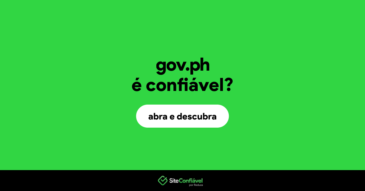 O site gov.ph é confiável?