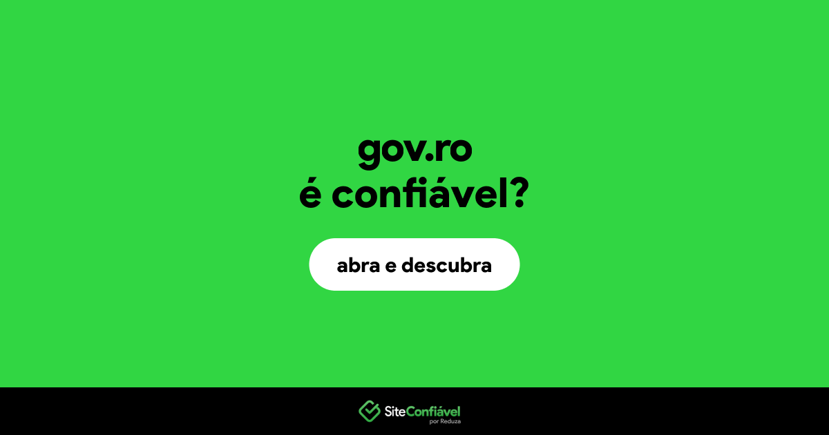 O site gov.ro é confiável?