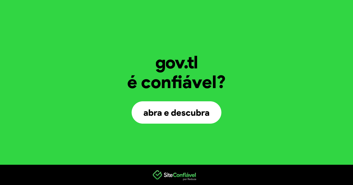 O site gov.tl é confiável?