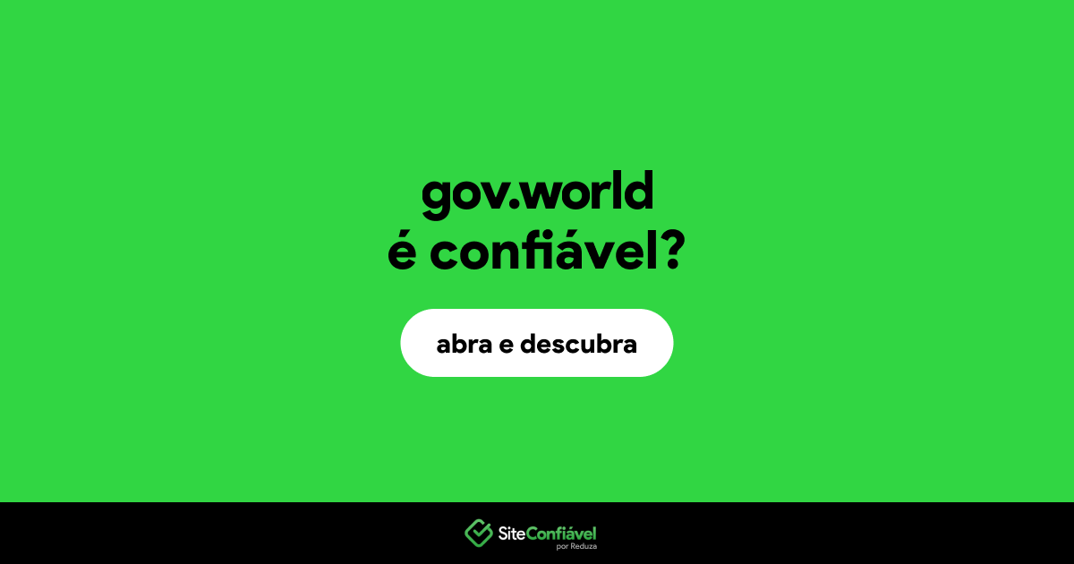 O site gov.world é confiável?