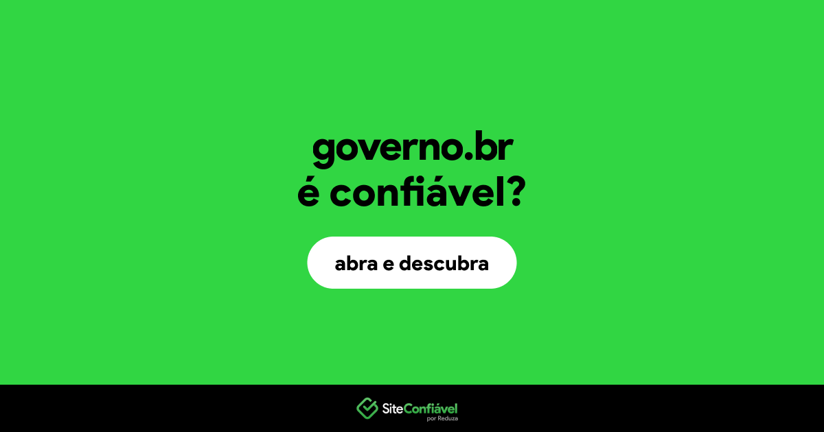 O site governo.br é confiável?