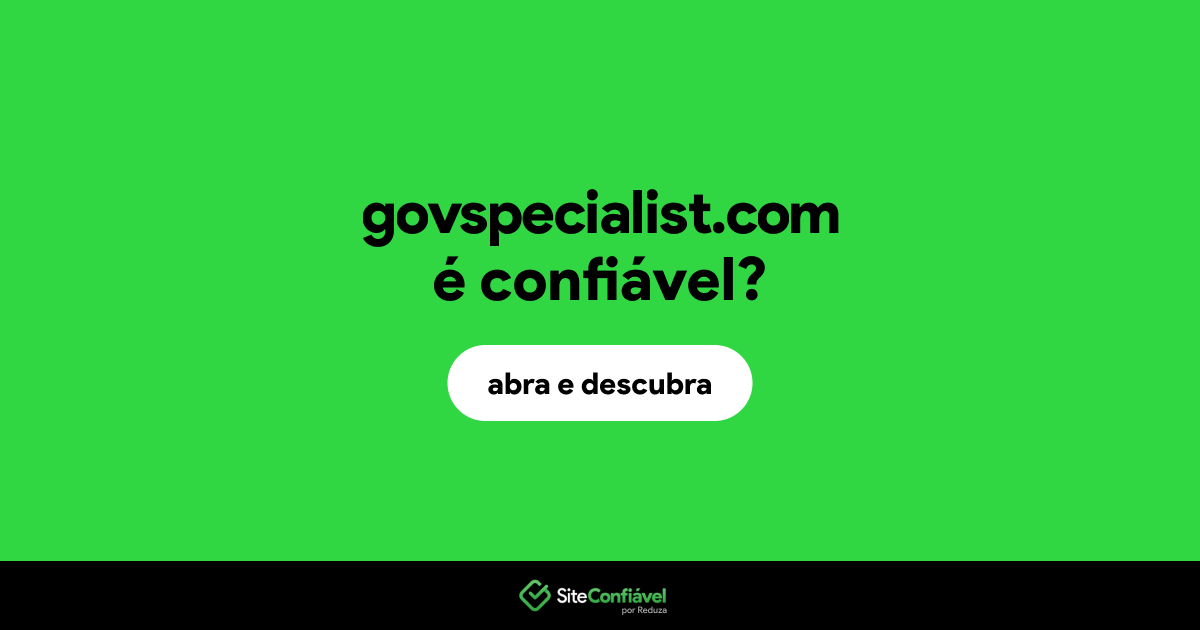 O site govspecialist.com é confiável?