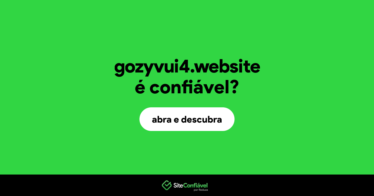 O site gozyvui4.website é confiável?