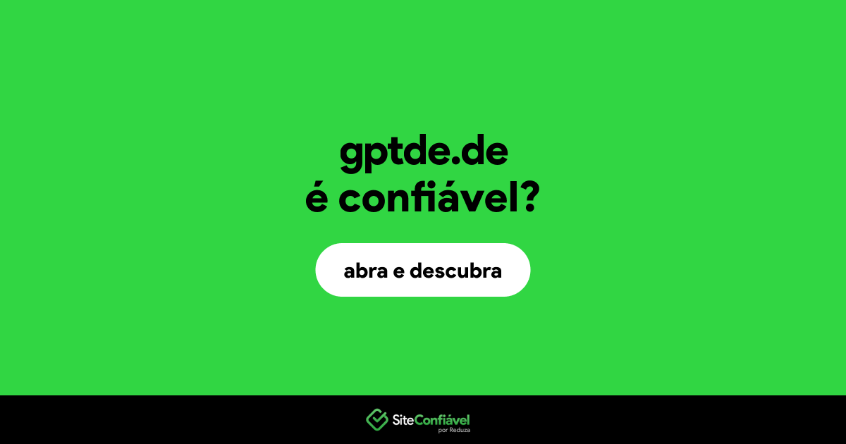 O site gptde.de é confiável?