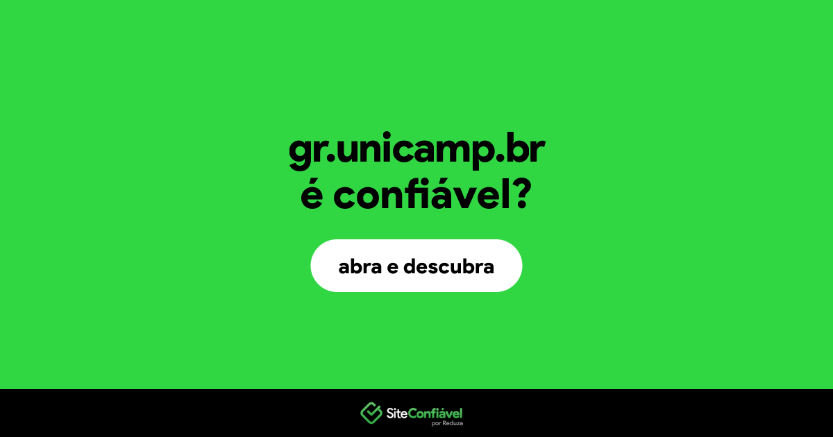 O site gr.unicamp.br é confiável?