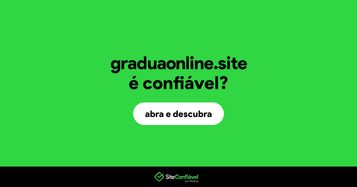 O site graduaonline.site é confiável?