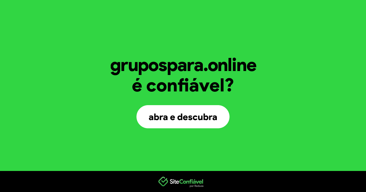 O site grupospara.online é confiável?