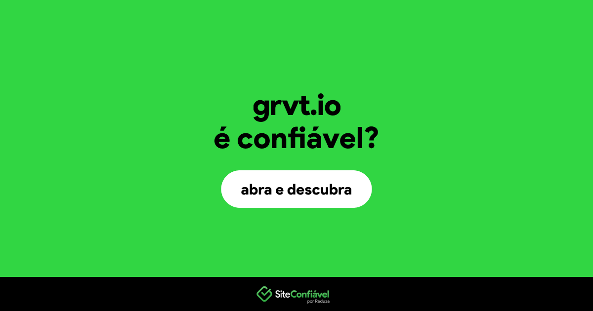 O site grvt.io é confiável?