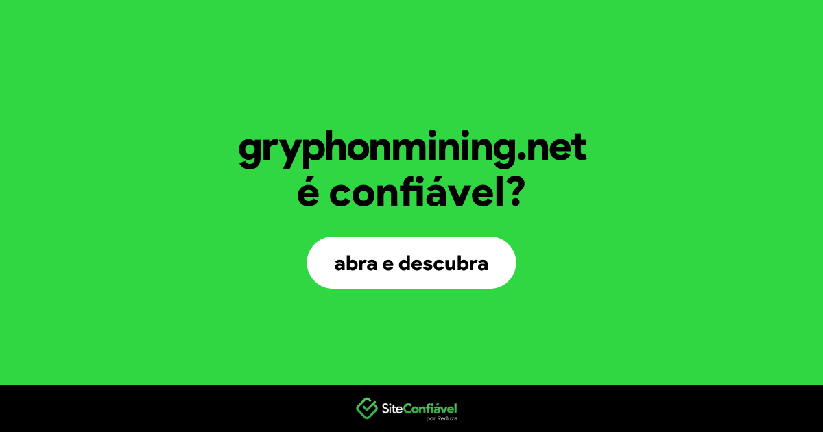 O site gryphonmining.net é confiável?