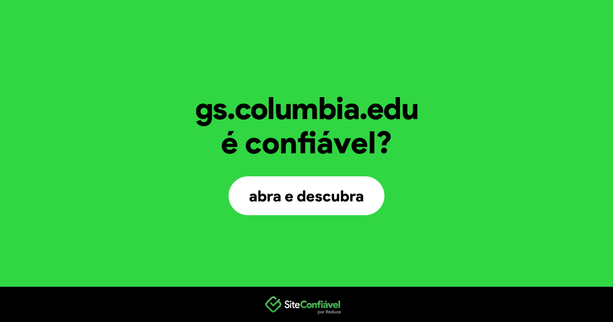 O site gs.columbia.edu é confiável?