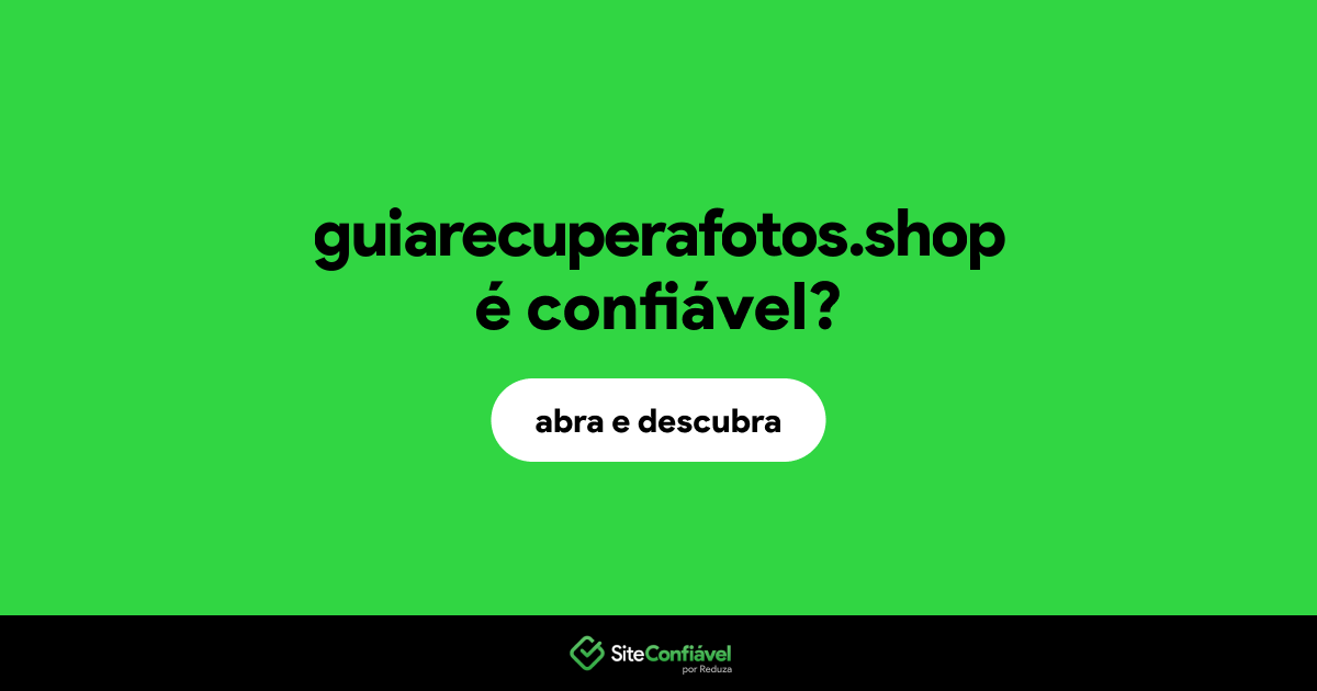 O site guiarecuperafotos.shop é confiável?