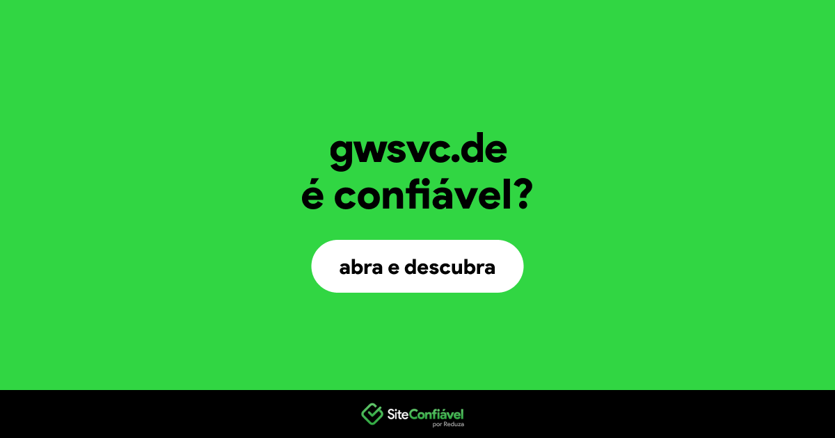 O site gwsvc.de é confiável?