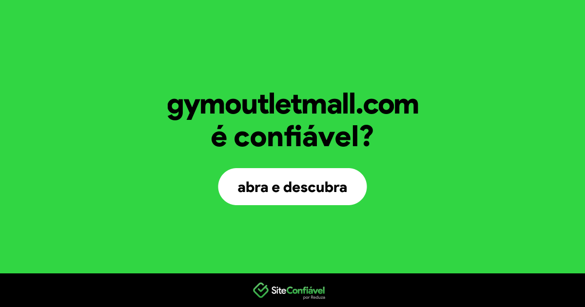 O site gymoutletmall.com é confiável?