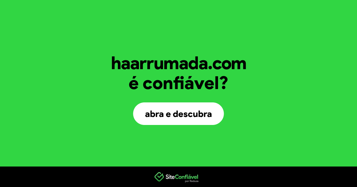 O site haarrumada.com é confiável?