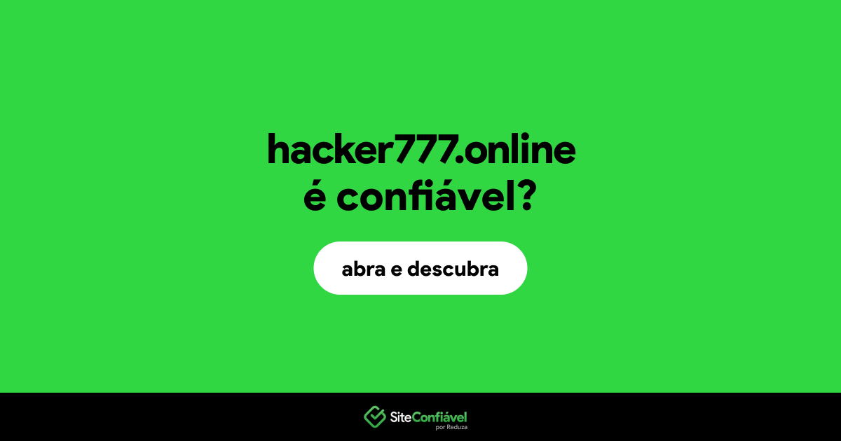 O site hacker777.online é confiável?