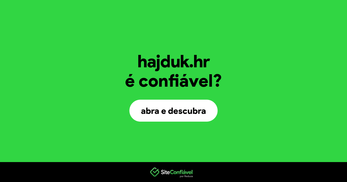O site hajduk.hr é confiável?