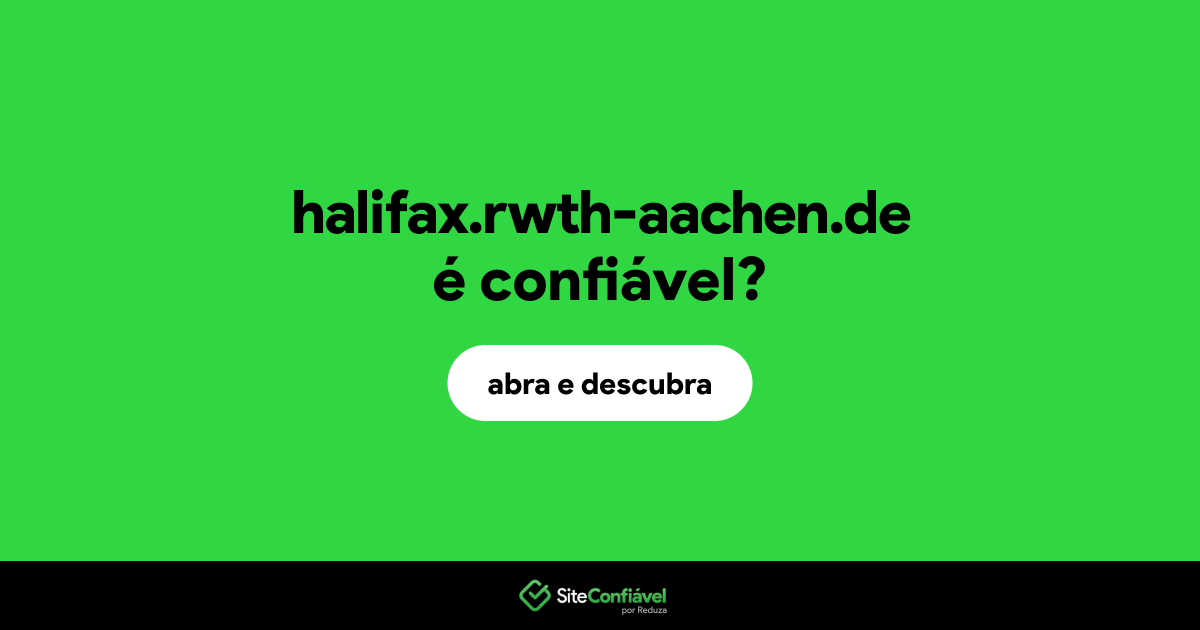 O site halifax.rwth-aachen.de é confiável?