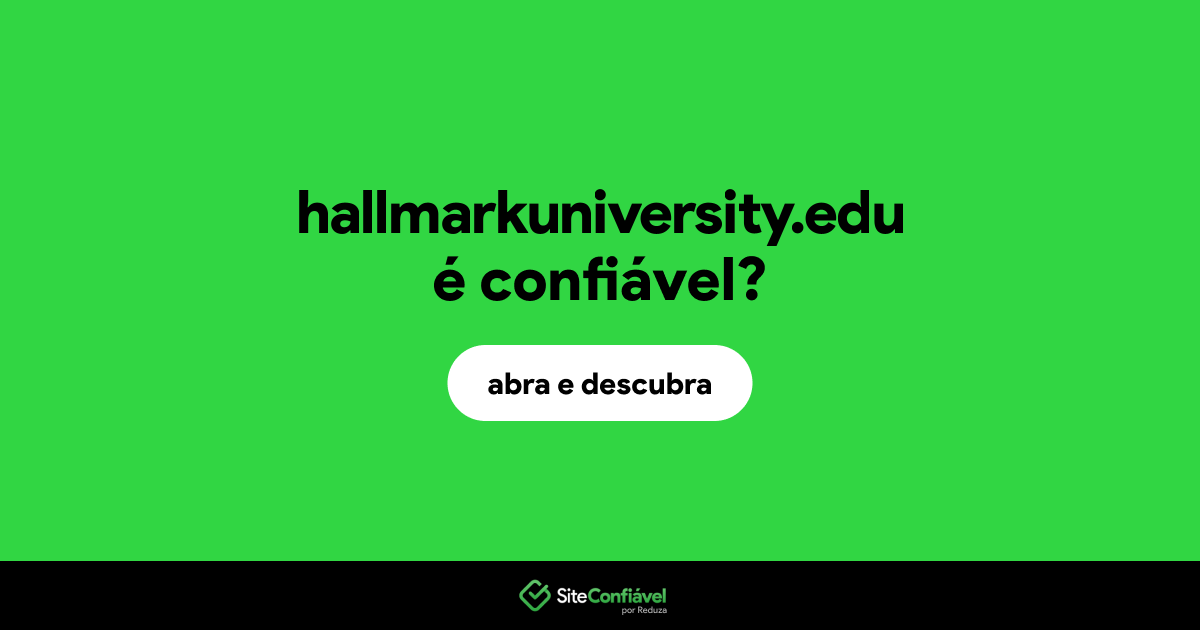 O site hallmarkuniversity.edu é confiável?