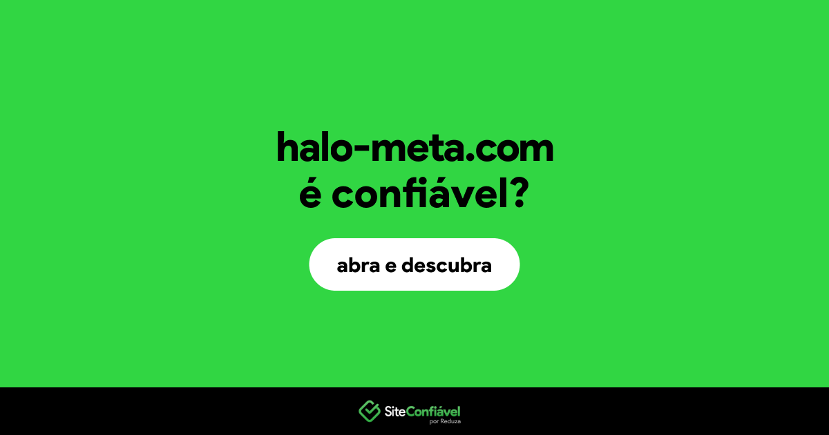 O site halo-meta.com é confiável?