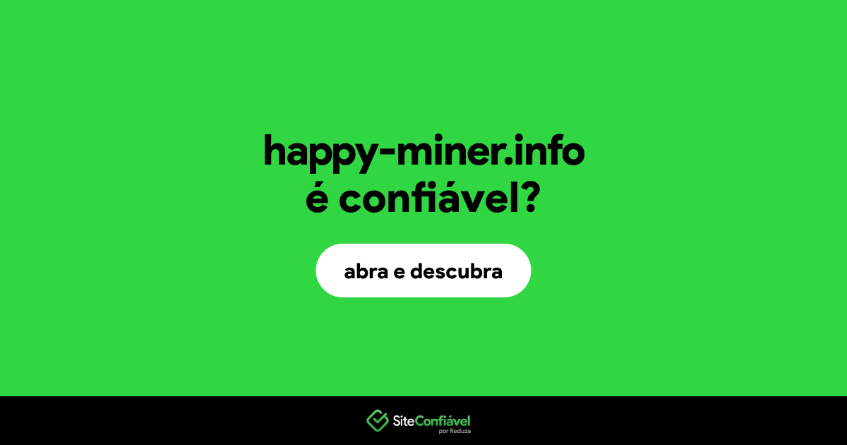 O site happy-miner.info é confiável?