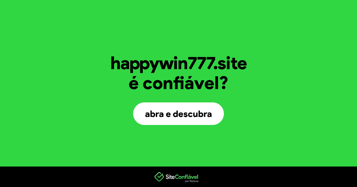 O site happywin777.site é confiável?