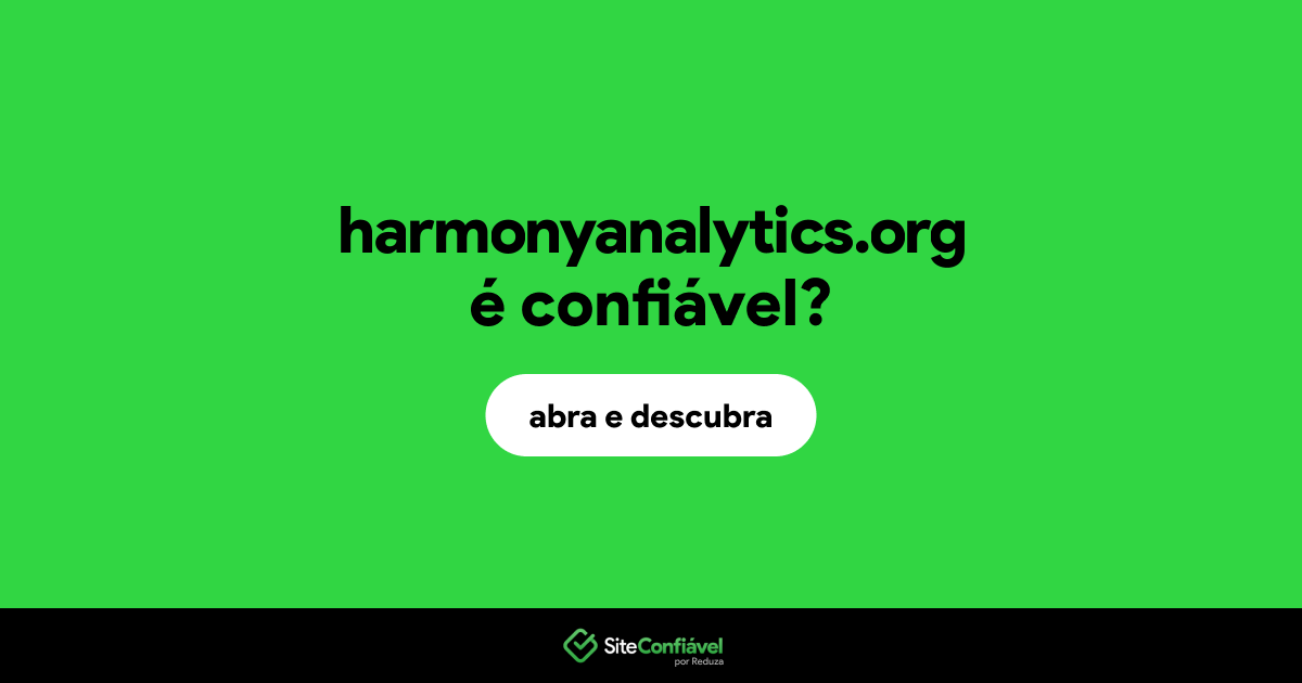 O site harmonyanalytics.org é confiável?
