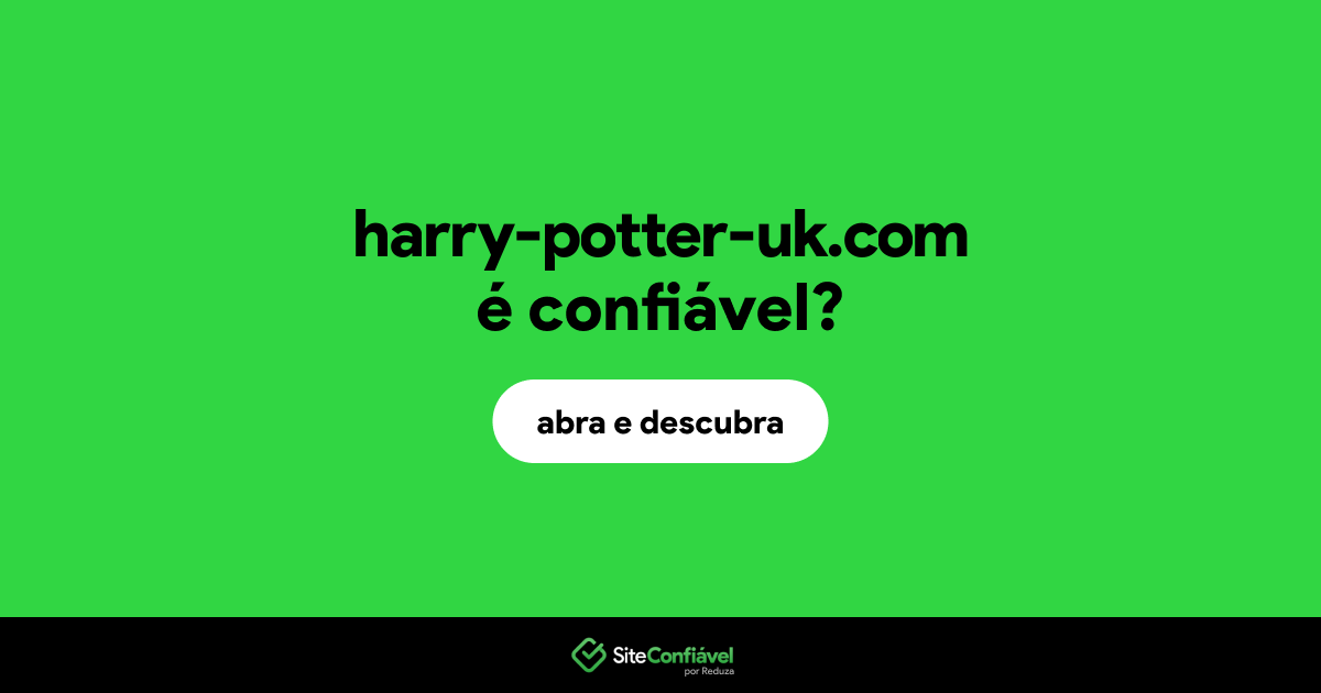 O site harry-potter-uk.com é confiável?