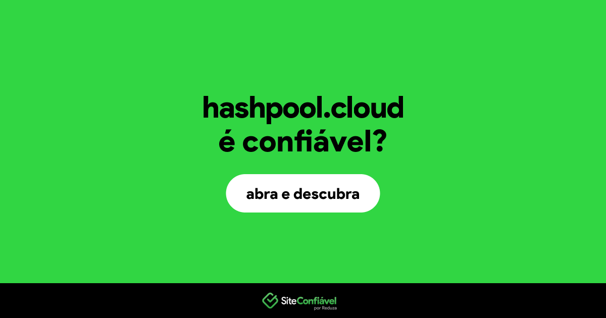 O site hashpool.cloud é confiável?