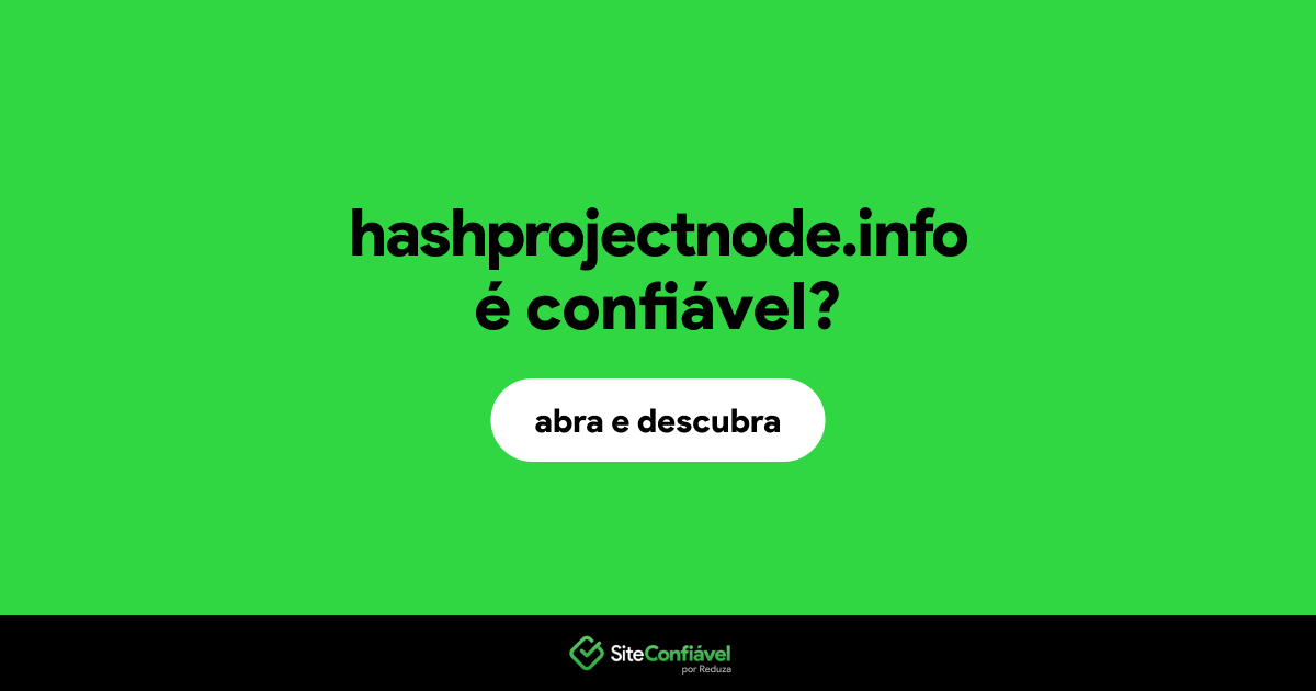 O site hashprojectnode.info é confiável?
